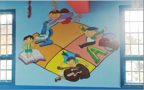 蓬安幼儿园墙体手绘